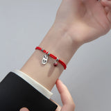 925 Sterling Silver Red Thread Bracelet Retro Lucky Rope Bracelet Women