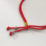925 Sterling Silver Red Thread Bracelet Retro Lucky Rope Bracelet Women