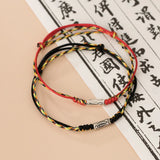 Red Thread Silver Bracelet 925 Sterling Women