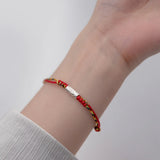 Red Thread Silver Bracelet 925 Sterling Women