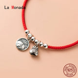 Tiger Lucky Red Thread 925 Silver Bracelet for Women Rope Red Thread Bracelet