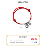 Tiger Lucky Red Thread 925 Silver Bracelet for Women Rope Red Thread Bracelet