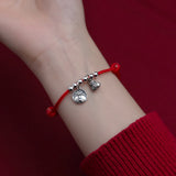 Tiger Lucky Red Thread 925 Silver Bracelet for Women Rope Red Thread Bracelet