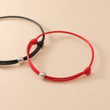 925 Silver Elephant Red Rope Bracelet Women Girl Jewelry