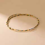 925 Silver Bracelet Colorful Thread Women Rope Bracelet