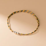 925 Silver Bracelet Colorful Thread Women Rope Bracelet
