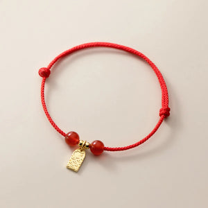 925 Silver Chinese Red Rope Bracelets Bless Red Thread String Jewelry