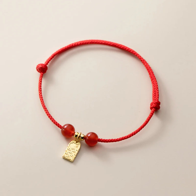 925 Silver Chinese Red Rope Bracelets Bless Red Thread String Jewelry