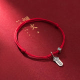 Red Thread Silver Bracelet Women 925 Lucky Retro