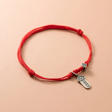 Red Thread Silver Bracelet Women 925 Lucky Retro