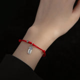 Red Thread Silver Bracelet Women 925 Lucky Retro