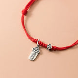 Red Thread Silver Bracelet Women 925 Lucky Retro