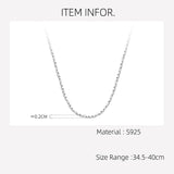 925 Silver Chains Women's Necklace with Irregular Bead - Silver Necklace