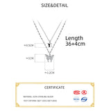 925 Silver Butterfly Pendant Necklace For Women Elegant Jewelry