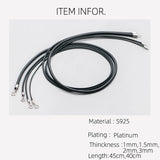 925 Silver Rope Chain Choker for Women Necklace