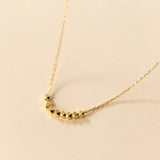 925 Silver Square Bead Necklace for Women