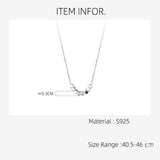 925 Silver Square Bead Necklace for Women