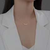 925 Silver Square Bead Necklace for Women