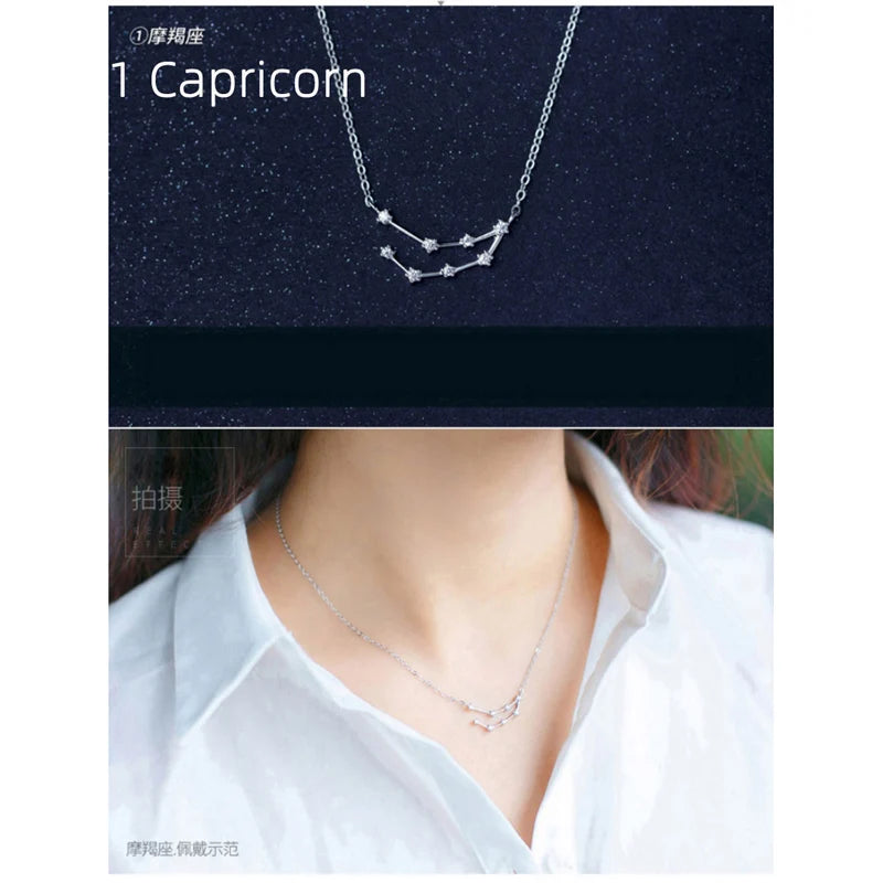 925 Silver Constellation Necklace for Women - Fine Silver 925 Jewelry