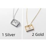 Silver Necklace For Women Envelope Neck Pendants 925 Silver Chains
