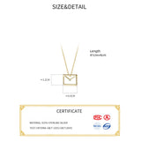 Silver Necklace For Women Envelope Neck Pendants 925 Silver Chains