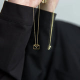 Silver Necklace For Women Envelope Neck Pendants 925 Silver Chains