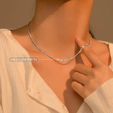 Silver Star Pendant Necklace for Women 925 Silver Chain