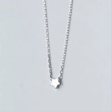 925 Silver Star Pendant Necklace for Women, Fine Silver 925 Jewelry Choker Chain