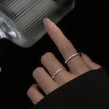 Thin Finger Women Ring 999 Pure Silver Minimalist Rings For Women