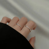 Thin Finger Women Ring 999 Pure Silver Minimalist Rings For Women