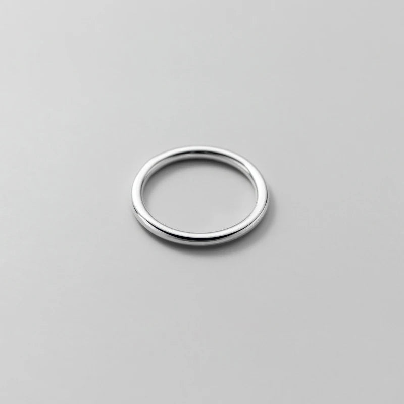Thin Finger Women Ring 999 Pure Silver Minimalist Rings For Women