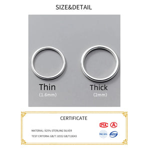 Thin Finger Women Ring 999 Pure Silver Minimalist Rings For Women