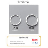 Thin Finger Women Ring 999 Pure Silver Minimalist Rings For Women