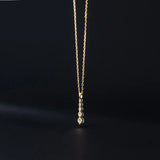 Silver Zircon Pendant Necklace 925 Silver Chain Thin Choker