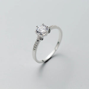 925 Silver Promise Wedding Ring for Women, Fine Jewerly Woman's Ring