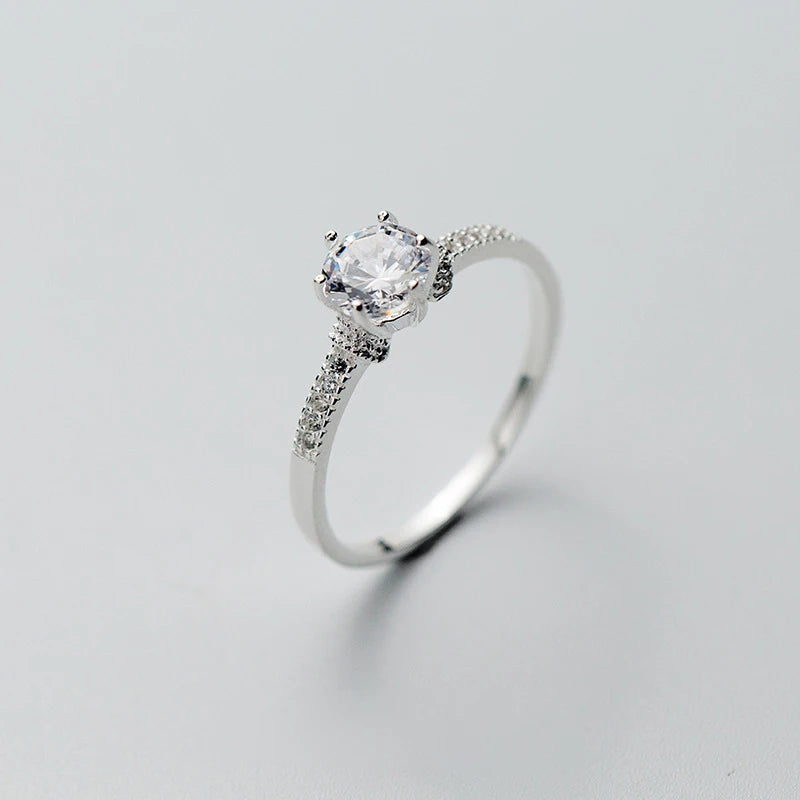 925 Silver Promise Wedding Ring for Women, Fine Jewerly Woman's Ring