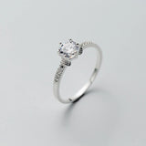925 Silver Promise Wedding Ring for Women, Fine Jewerly Woman's Ring