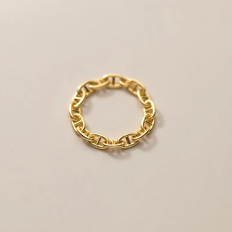 Chian Thin Finger Women Ring 925 Sterling Silver Minimalist Rings For Women