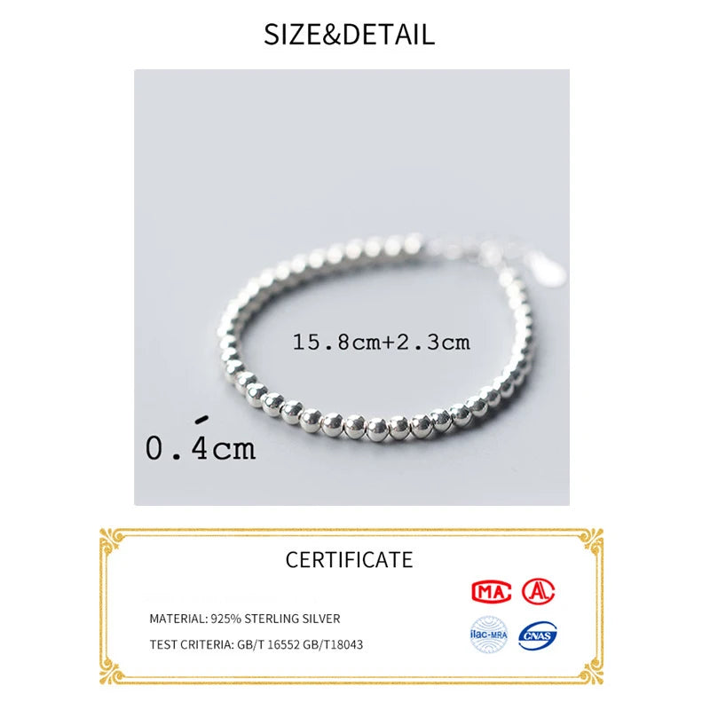 Vintage 925 Sterling Silver Women's Bracelet Female