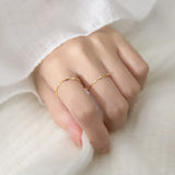 925 Silver Lock Chain Ring for Women, Sterling Jewelry Plain Stylish Girls