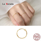 925 Silver Lock Chain Ring for Women, Sterling Jewelry Plain Stylish Girls