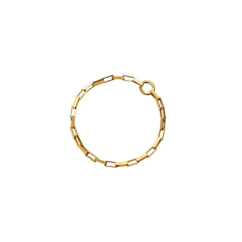 925 Silver Lock Chain Ring for Women, Sterling Jewelry Plain Stylish Girls