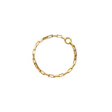925 Silver Lock Chain Ring for Women, Sterling Jewelry Plain Stylish Girls
