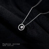 925 Silver Chain Necklace Round Ball 925 Jewelry Female
