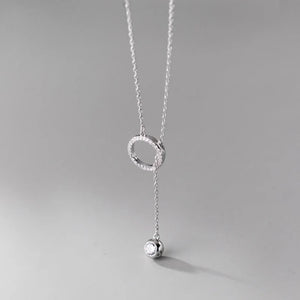 925 Silver Chain Necklace Round Ball 925 Jewelry Female