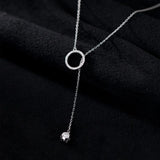 925 Silver Chain Necklace Round Ball 925 Jewelry Female