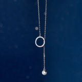 925 Silver Chain Necklace Round Ball 925 Jewelry Female