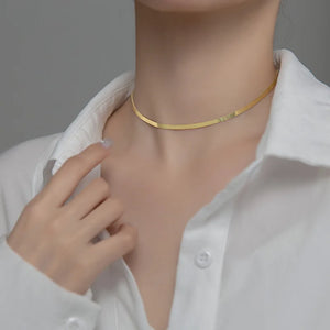 925 Silver Chain Necklace Minimalist Choker Silver 925 Jewelry