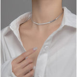 925 Silver Chain Necklace Minimalist Choker Silver 925 Jewelry