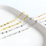 925 Silver Chain Necklace For Women Rippled Choker Silver 925 Jewelry
